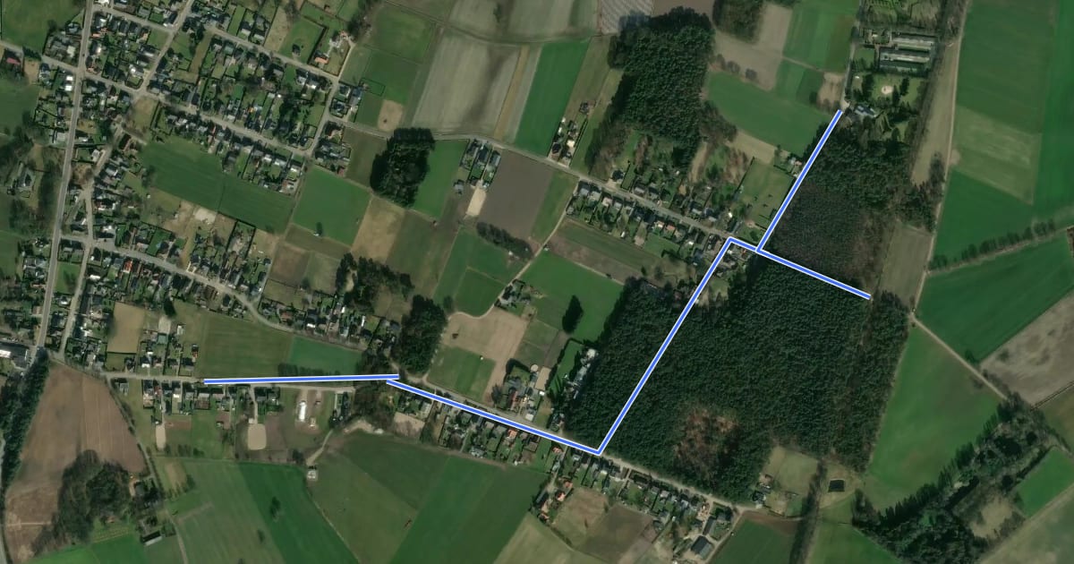 Маршрут Dommelvallei aanlooproute на спутниковом снимке