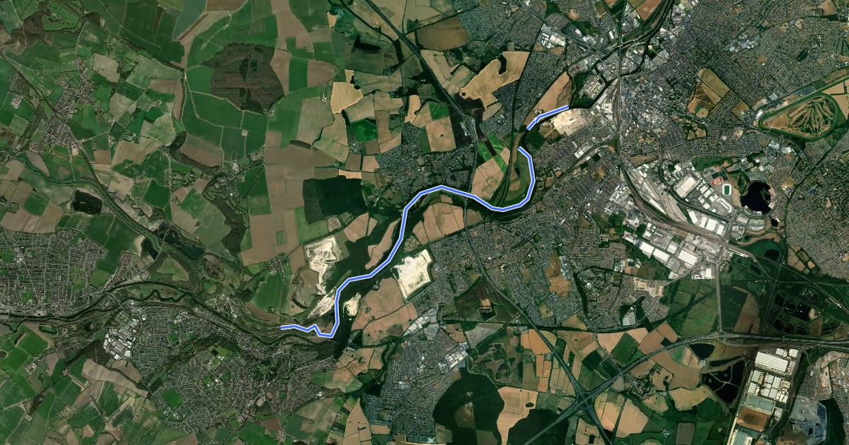 Маршрут Don Valley Way на спутниковом снимке