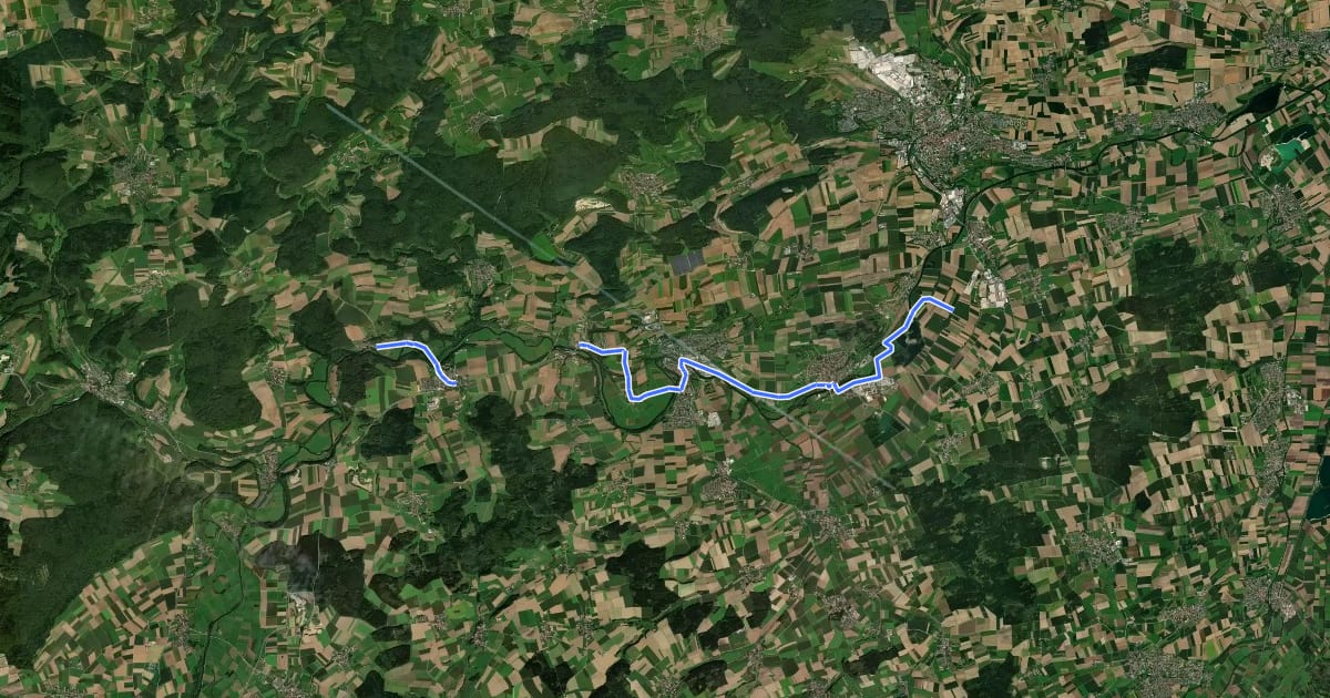 Маршрут Donau-Bussen-Schleife на спутниковом снимке