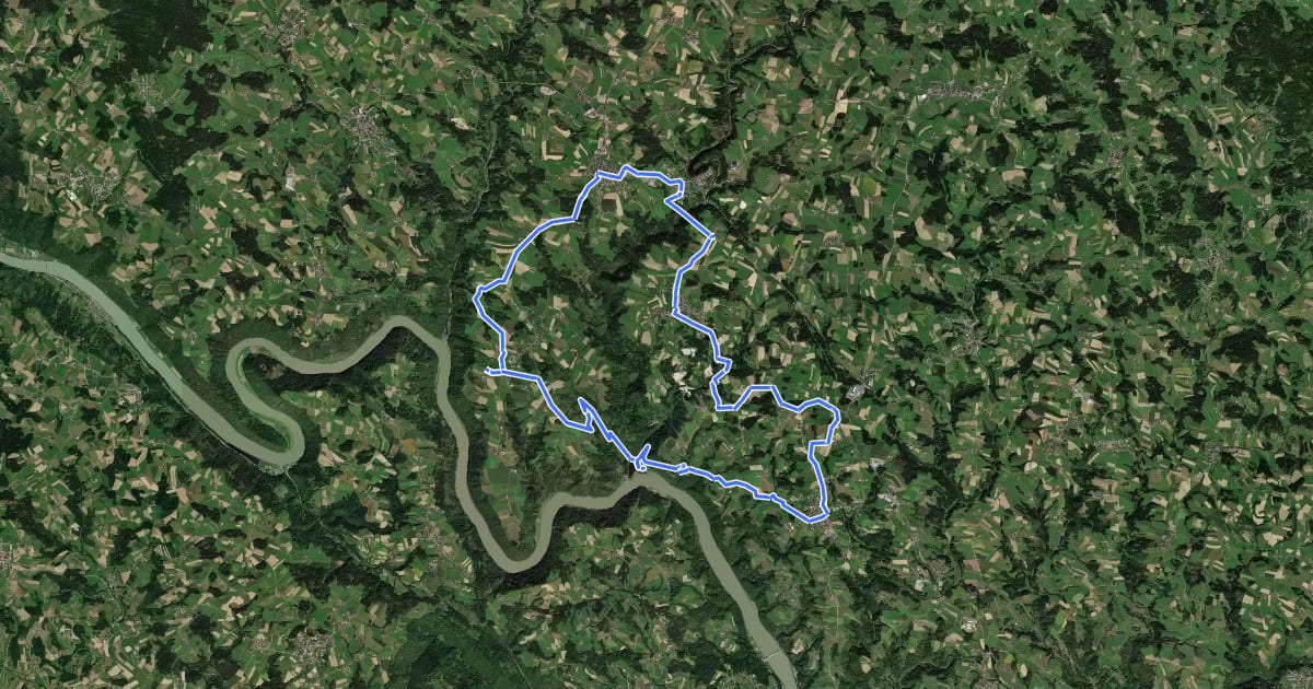 Маршрут Donau-Granit-Runde на спутниковом снимке