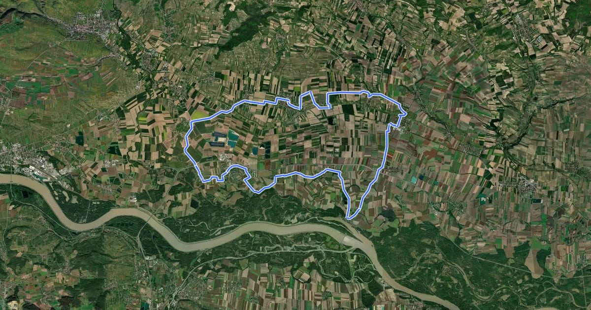 Маршрут Donau Tour на спутниковом снимке