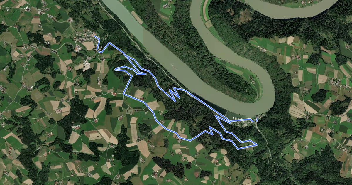Маршрут Donauleitenweg на спутниковом снимке