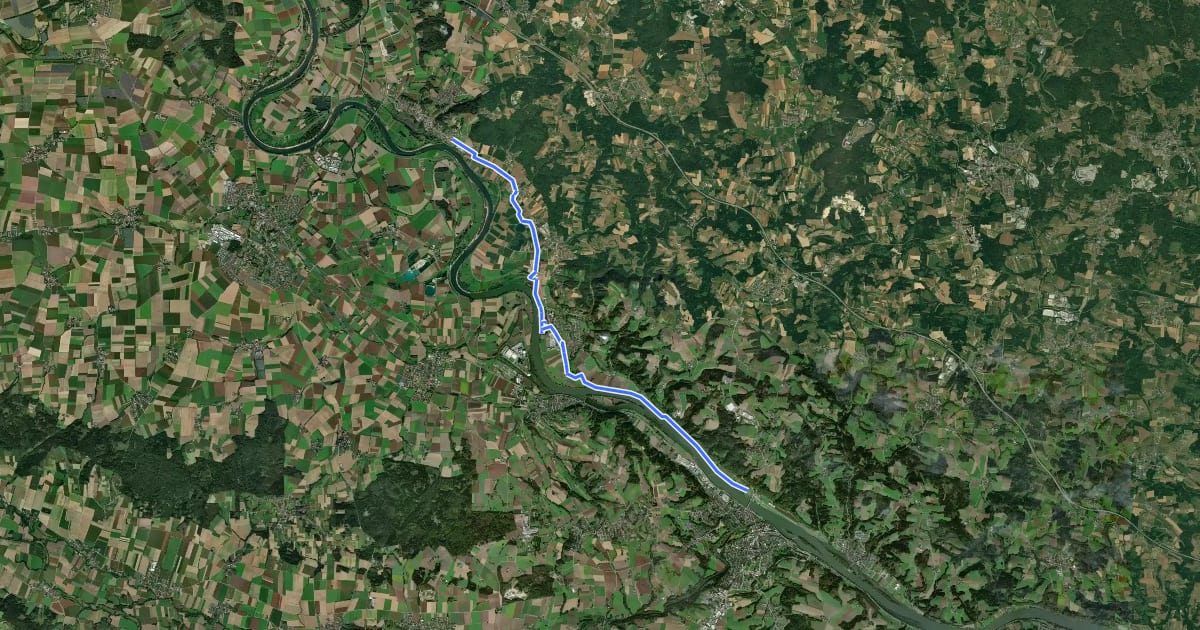 Маршрут Donauplanetenweg на спутниковом снимке