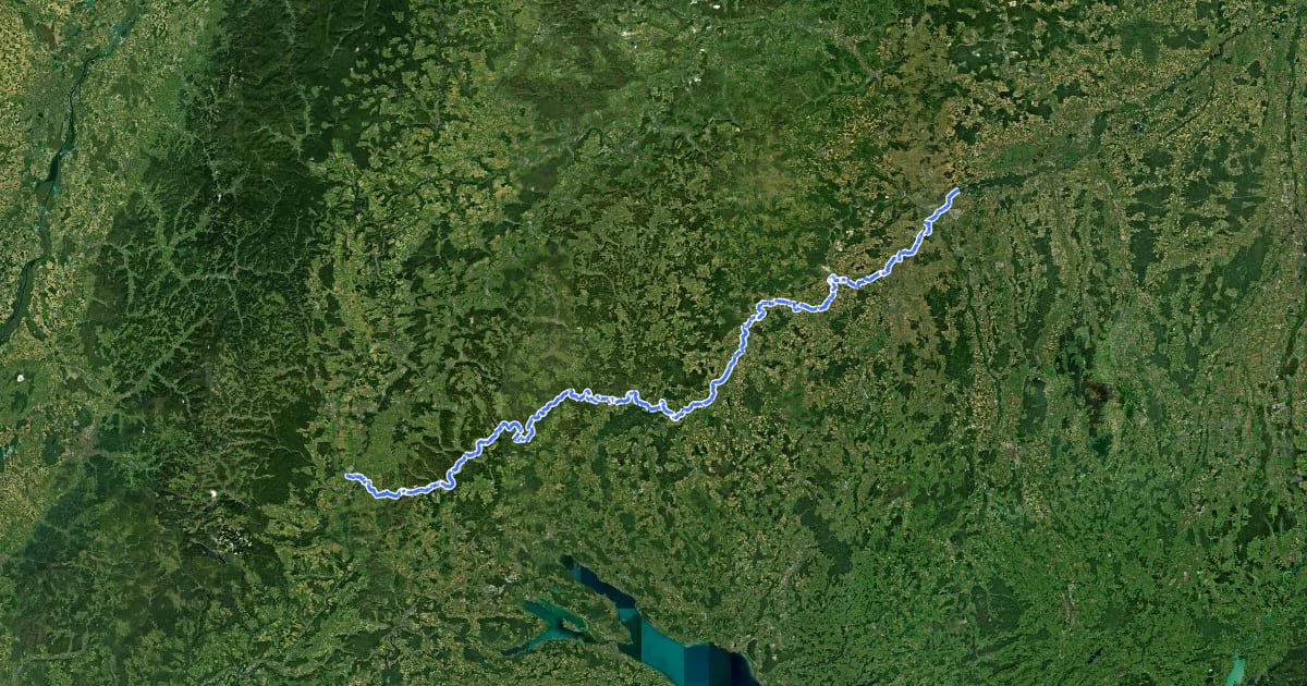 Маршрут Donauradweg - Abschnitt Baden-Württemberg на спутниковом снимке