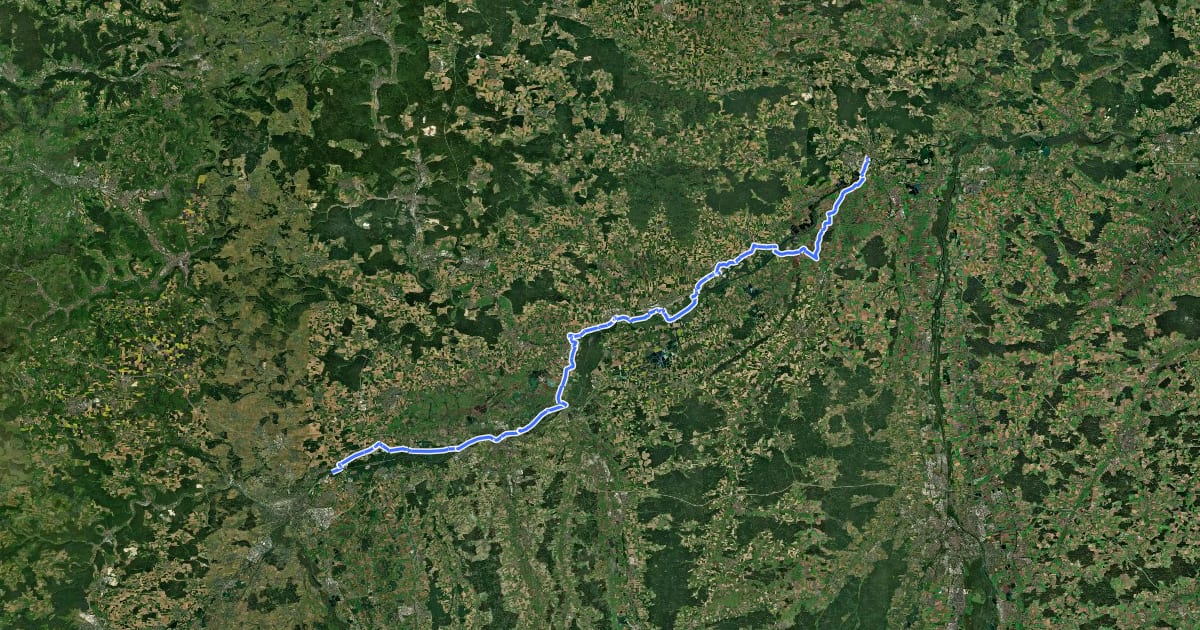 Маршрут Donauradweg - Abschnitt Deutschland 2 на спутниковом снимке