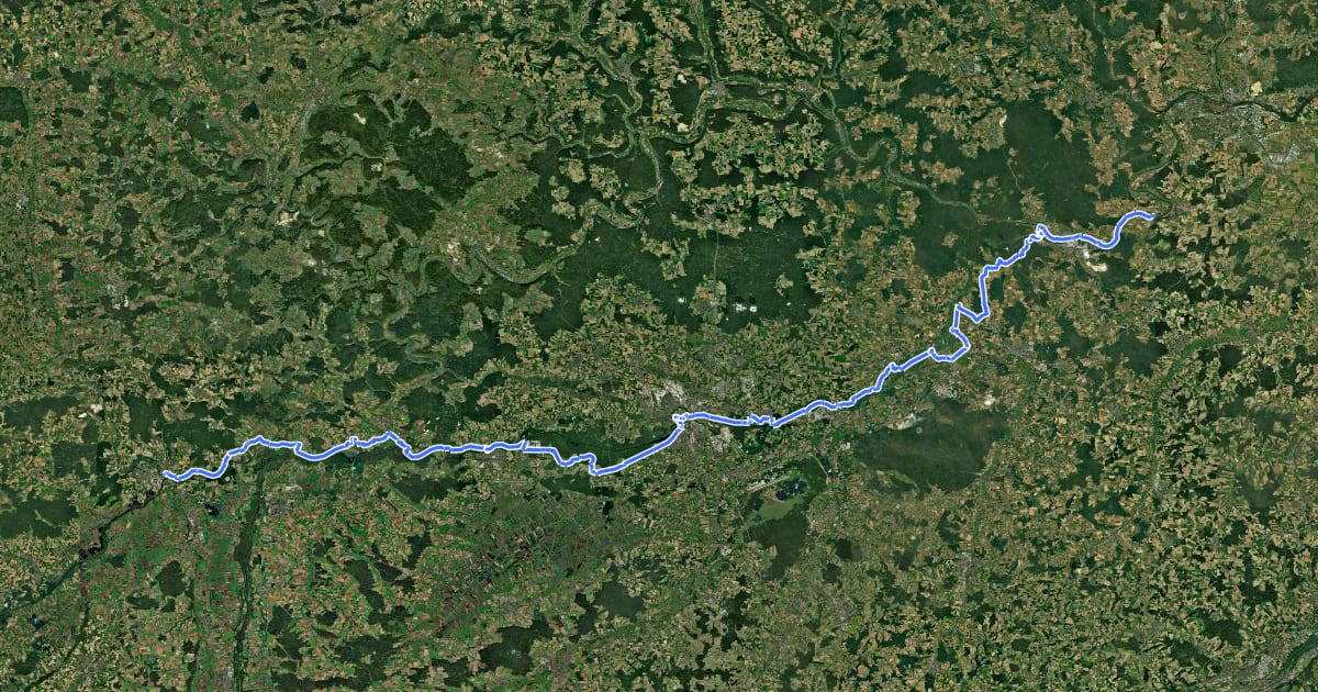 Маршрут Donauradweg - Abschnitt Deutschland 3 на спутниковом снимке