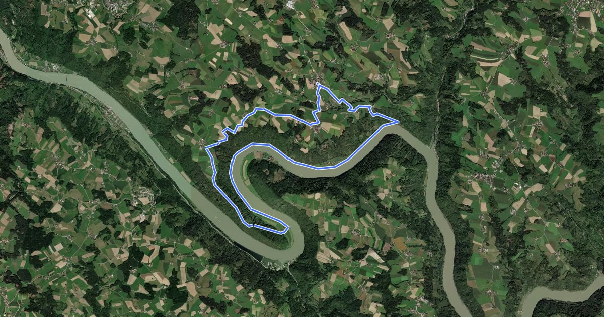 Маршрут Donauschlingenweg на спутниковом снимке