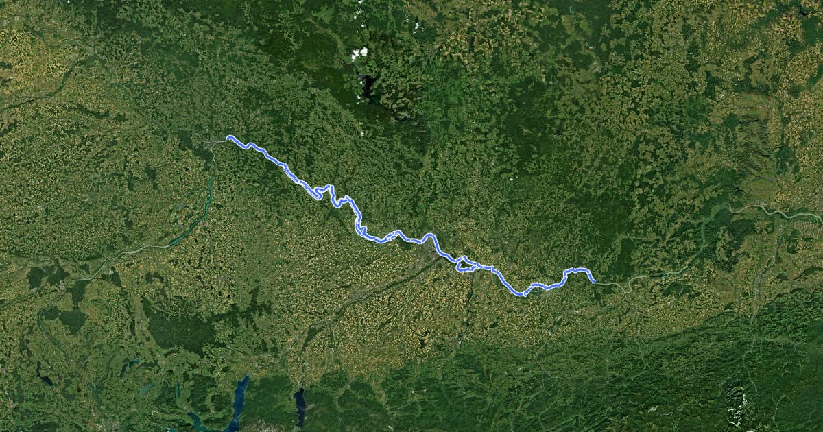 Маршрут Donauweg (Oberösterreich) на спутниковом снимке