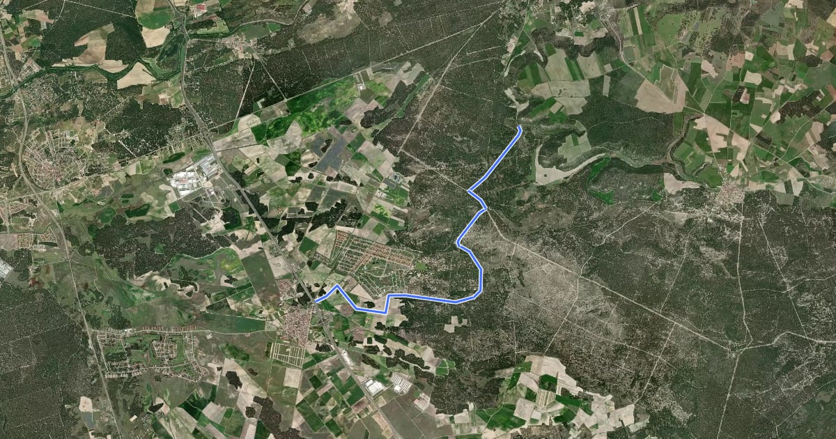 Маршрут Donde los Pinos Sueñan на спутниковом снимке