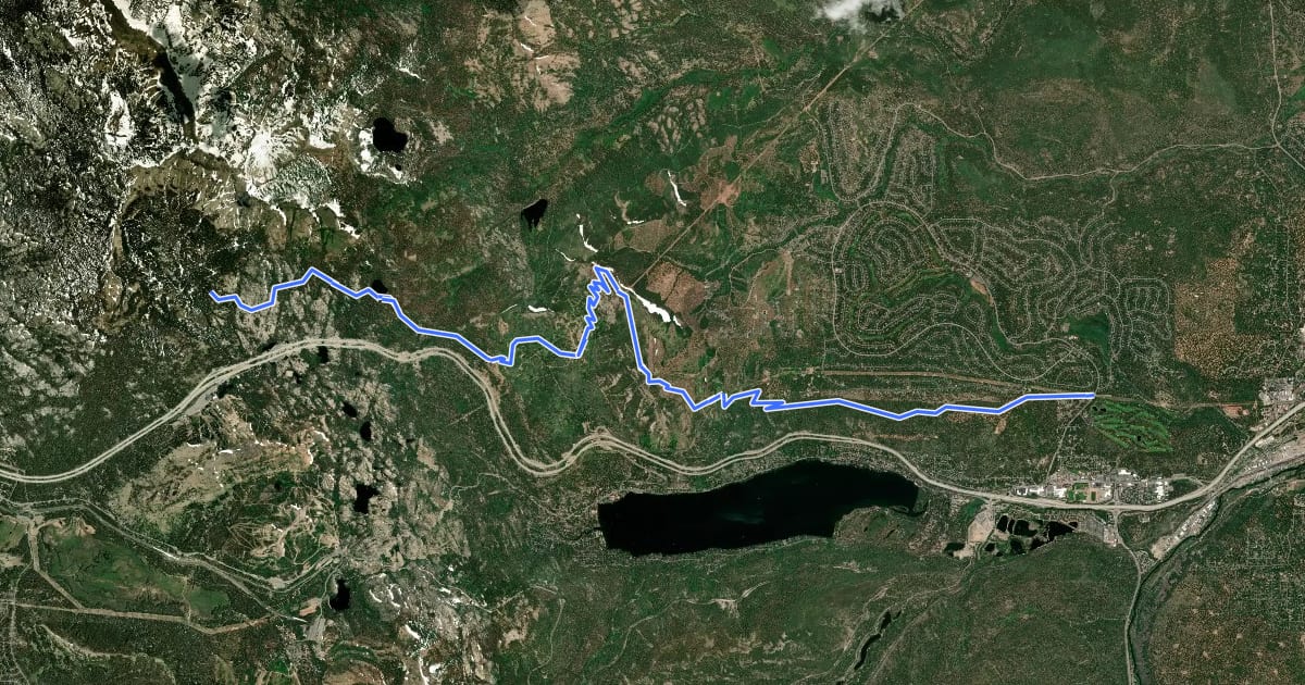 Маршрут Donner Lake Rim Trail на спутниковом снимке