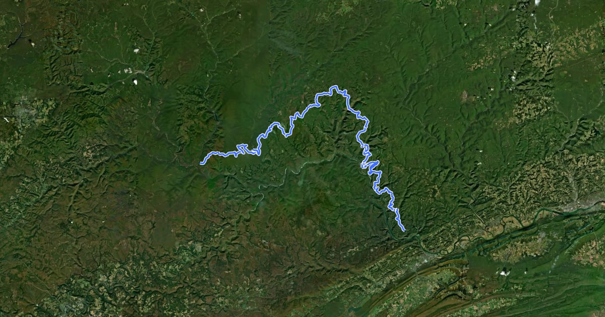 Маршрут Donut Hole Trail на спутниковом снимке