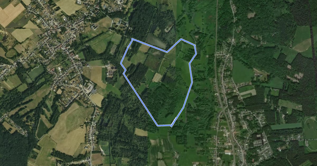 Маршрут Doode Bemdewandeling rood на спутниковом снимке