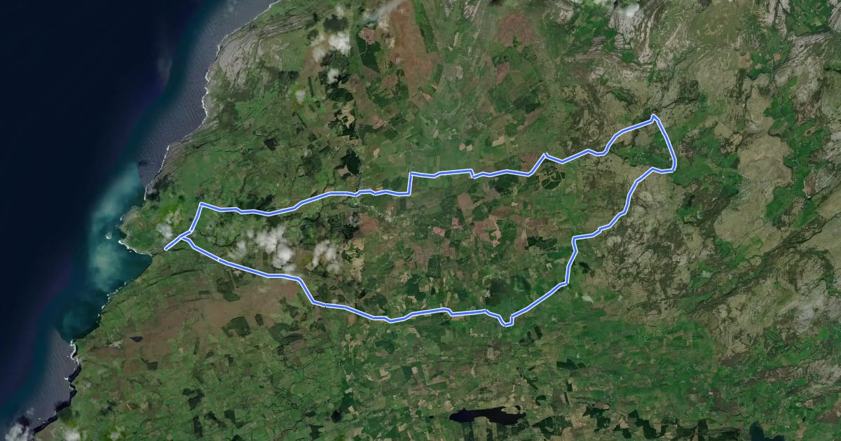 Маршрут Doolin Cycle Hub - Loop 3 на спутниковом снимке