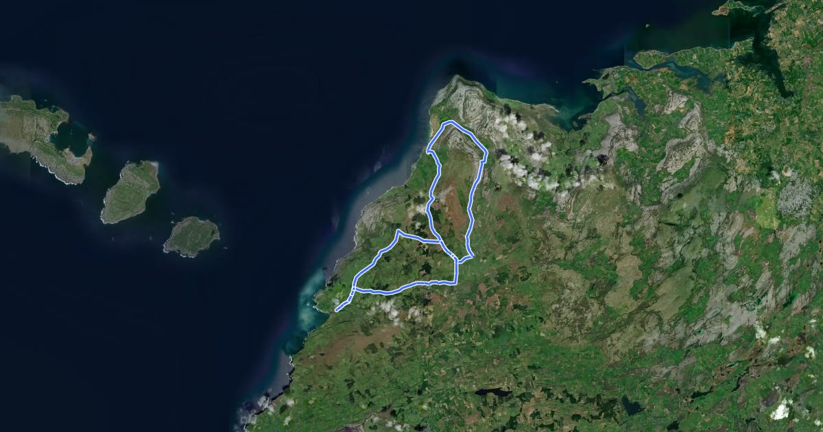 Маршрут Doolin Cycle Hub - Loop 4 на спутниковом снимке