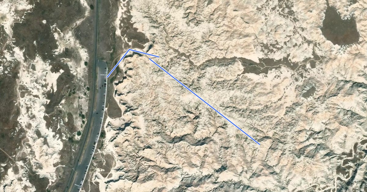 Маршрут Door Trail на спутниковом снимке
