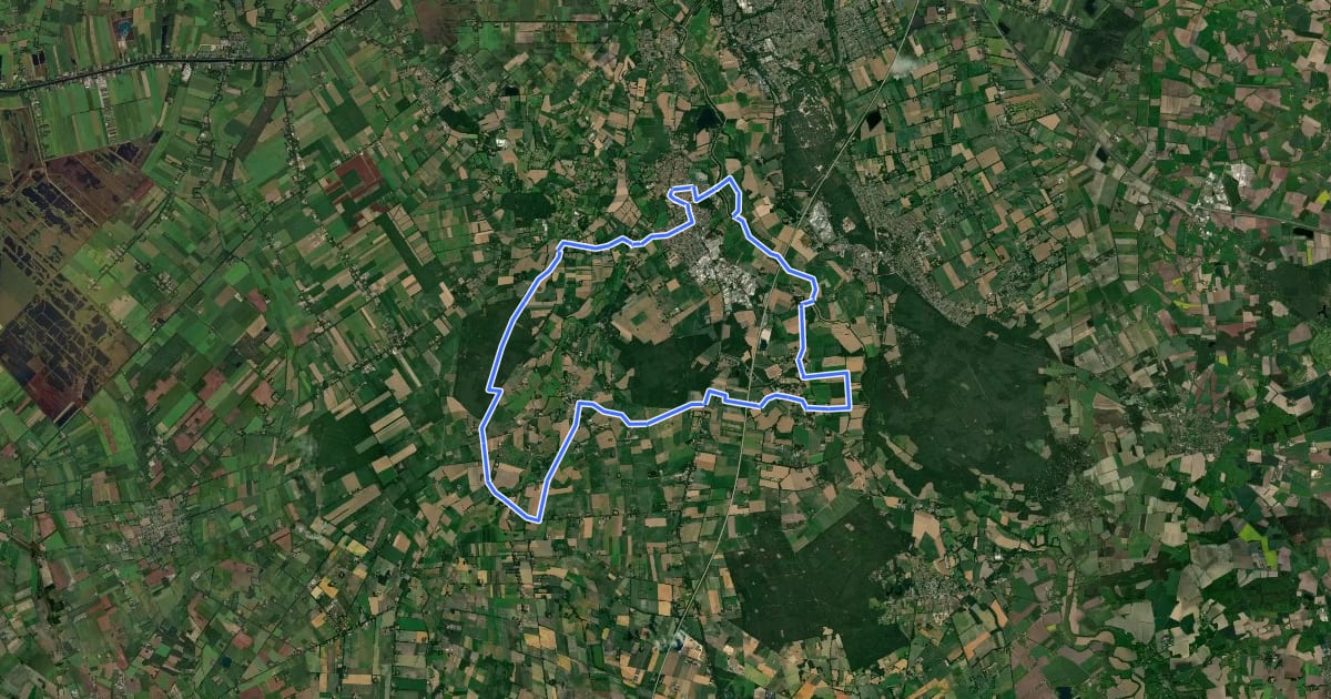 Маршрут DorfErleben-Tour на спутниковом снимке