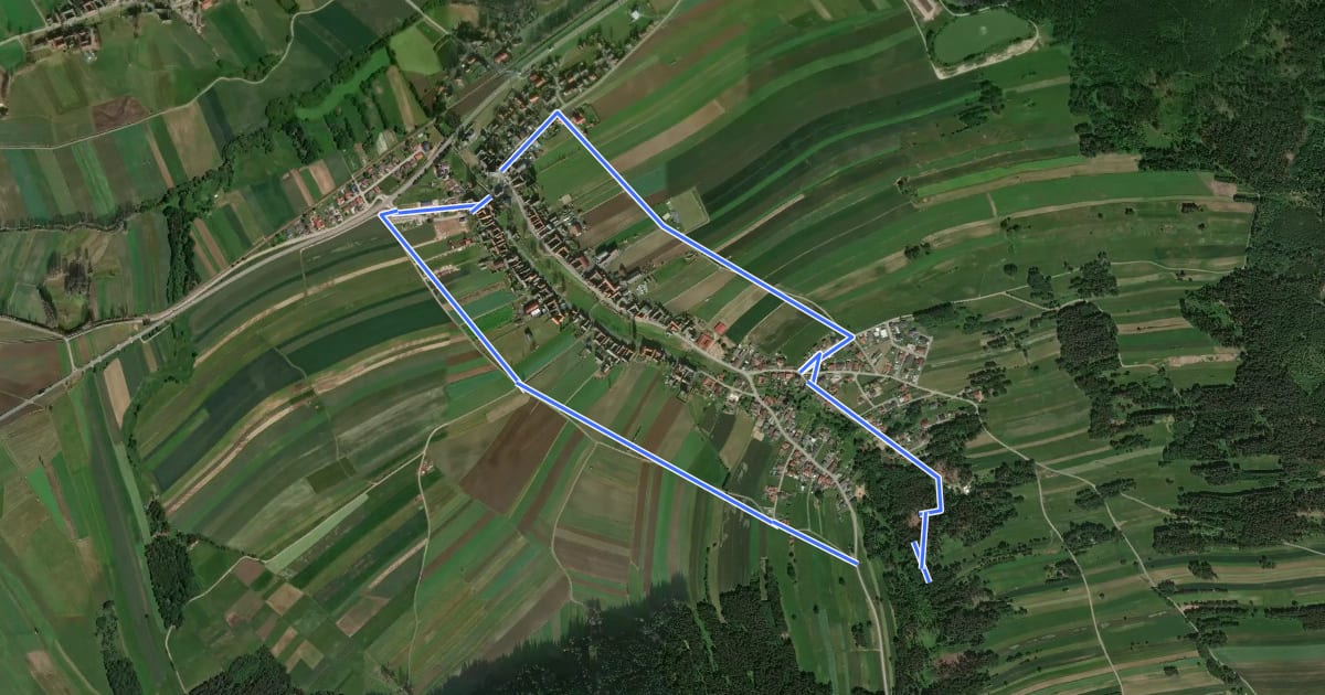 Маршрут Dorfgrabenroute на спутниковом снимке