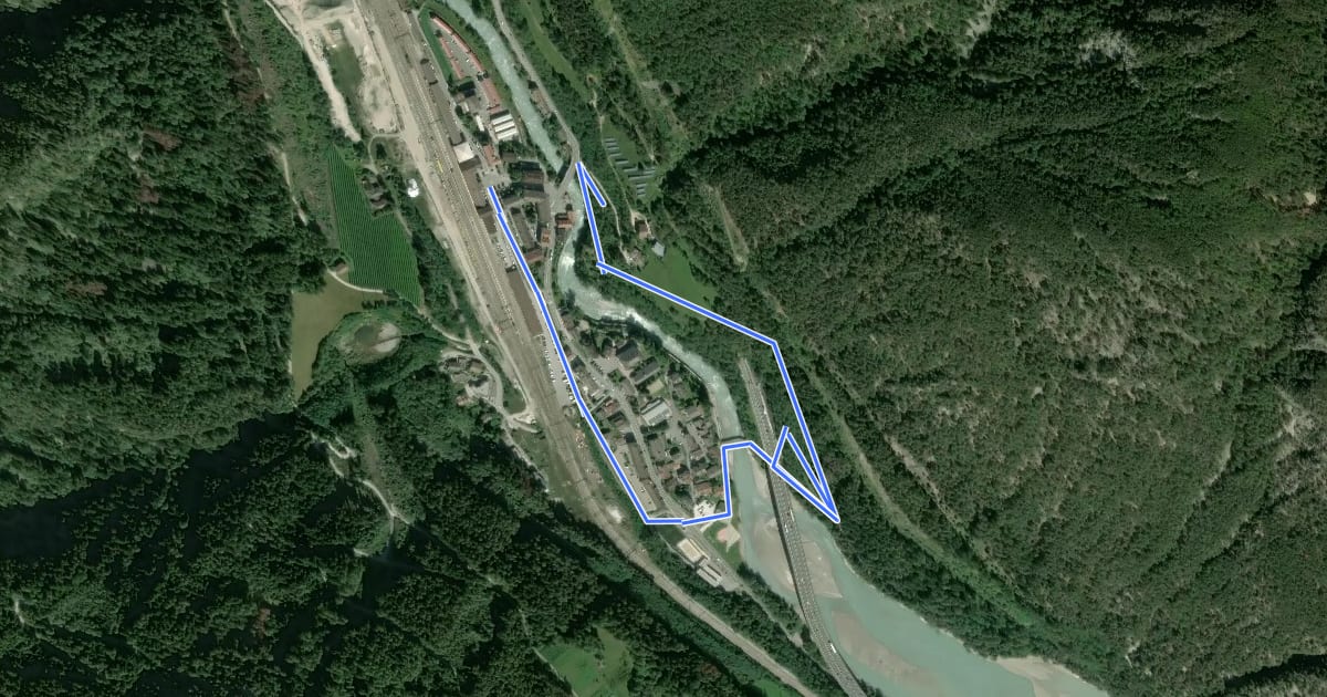 Маршрут Dorfrundweg на спутниковом снимке