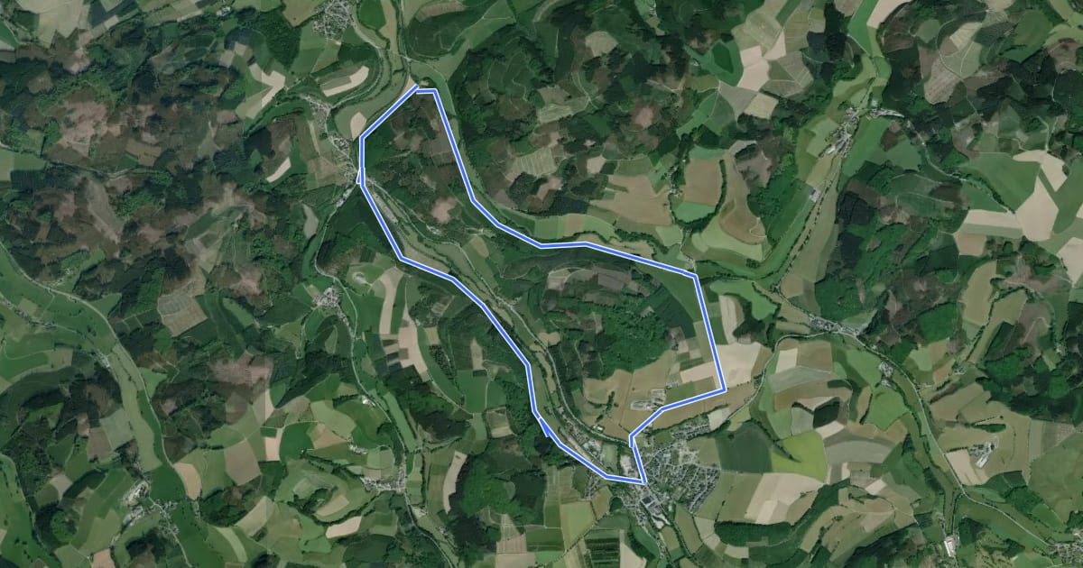 Маршрут Dorlar Rundweg D15 на спутниковом снимке