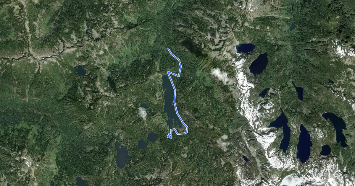 Маршрут Dorothy Lake Trail на спутниковом снимке