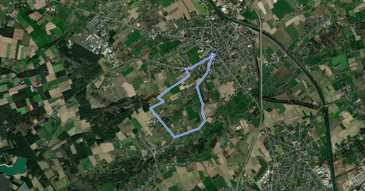 Маршрут Dorperbemdenroute на спутниковом снимке