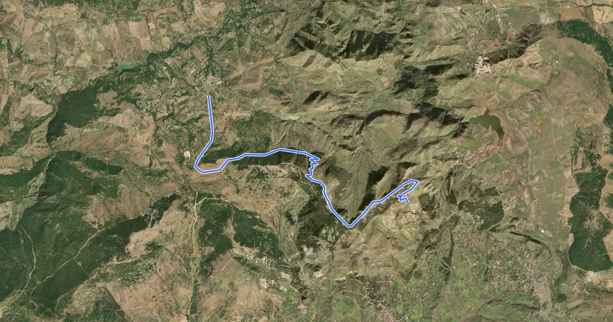 Маршрут Dorsale San Filippo, Monte Pernice e Monte delle Rose на спутниковом снимке