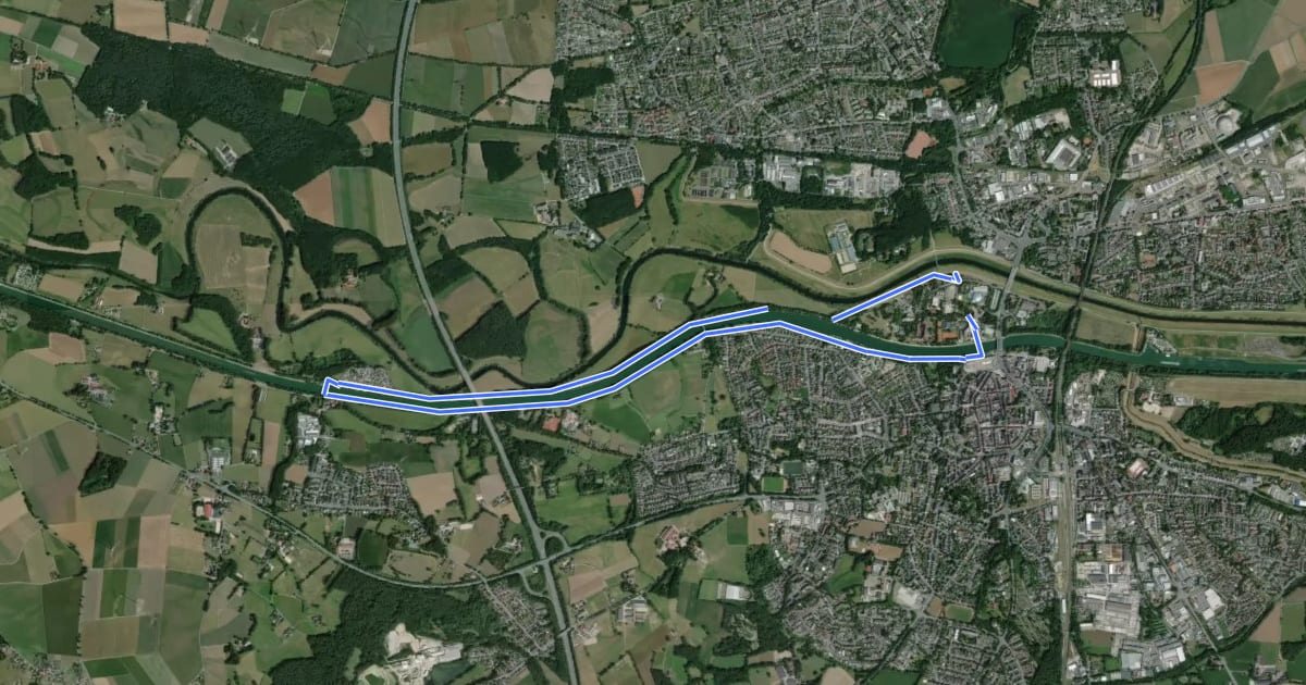 Маршрут Dorsten Rundweg A3 на спутниковом снимке