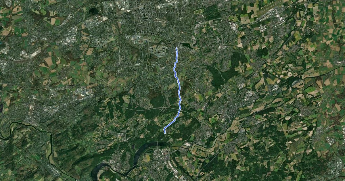 Маршрут Dortmund-Hörde - Dortmund-Syburg на спутниковом снимке