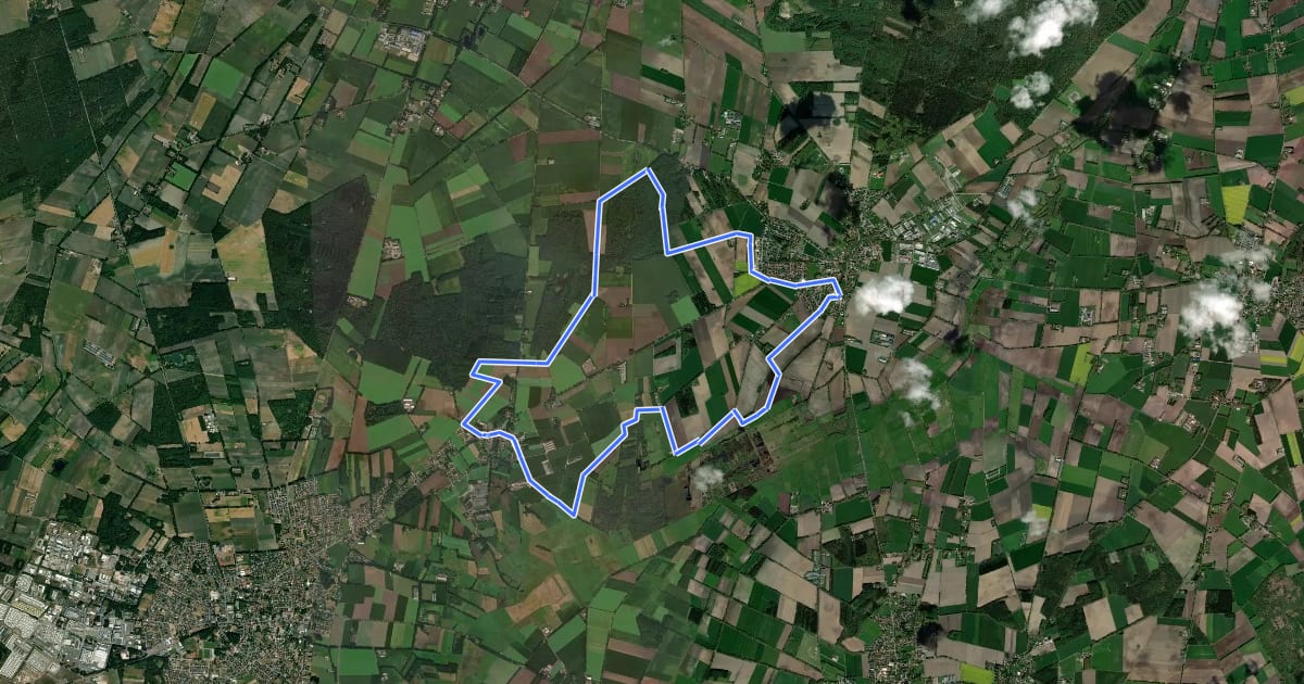 Маршрут Dosenmoortour на спутниковом снимке