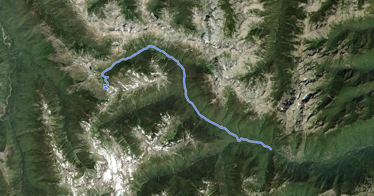 Маршрут Dosewallips River Trail на спутниковом снимке