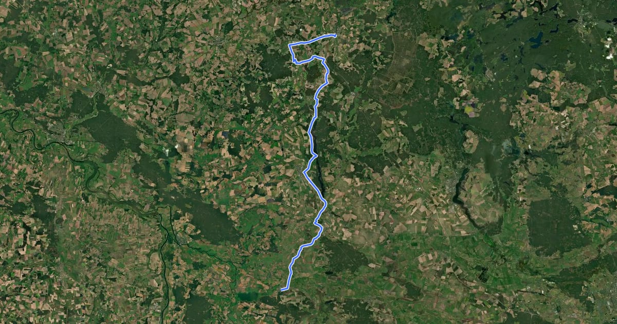 Маршрут Dosse-Städte-Tour на спутниковом снимке