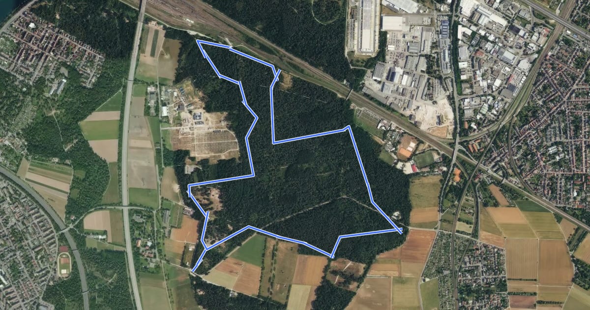 Маршрут Dossenwald Rundweg Nr. 2 на спутниковом снимке
