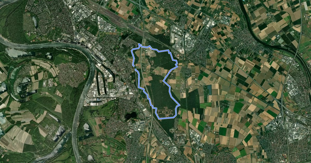 Маршрут Dossenwald Rundweg Nr. 6 на спутниковом снимке