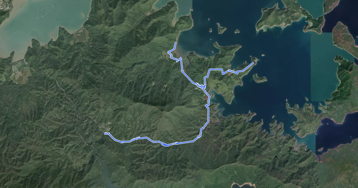 Маршрут 印洲塘郊遊徑 Double Haven Country Trail на спутниковом снимке