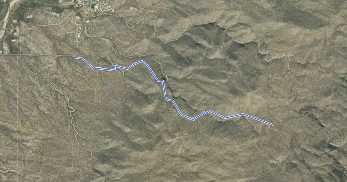 Маршрут Douglas Spring Trail на спутниковом снимке