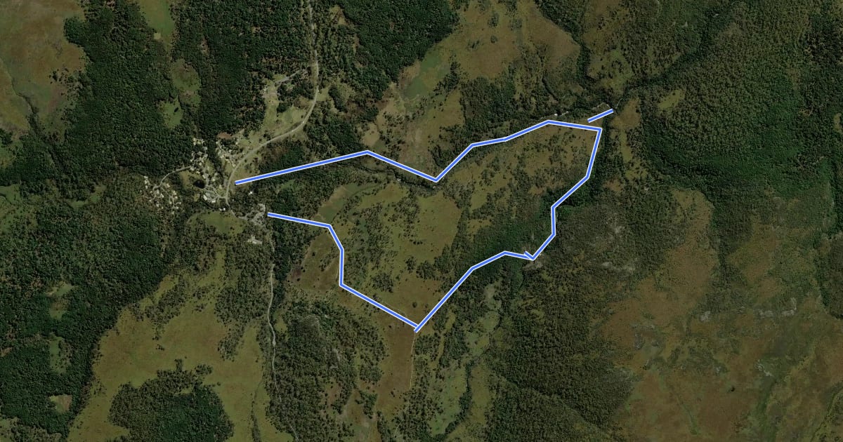 Маршрут Dove Canyon Track на спутниковом снимке