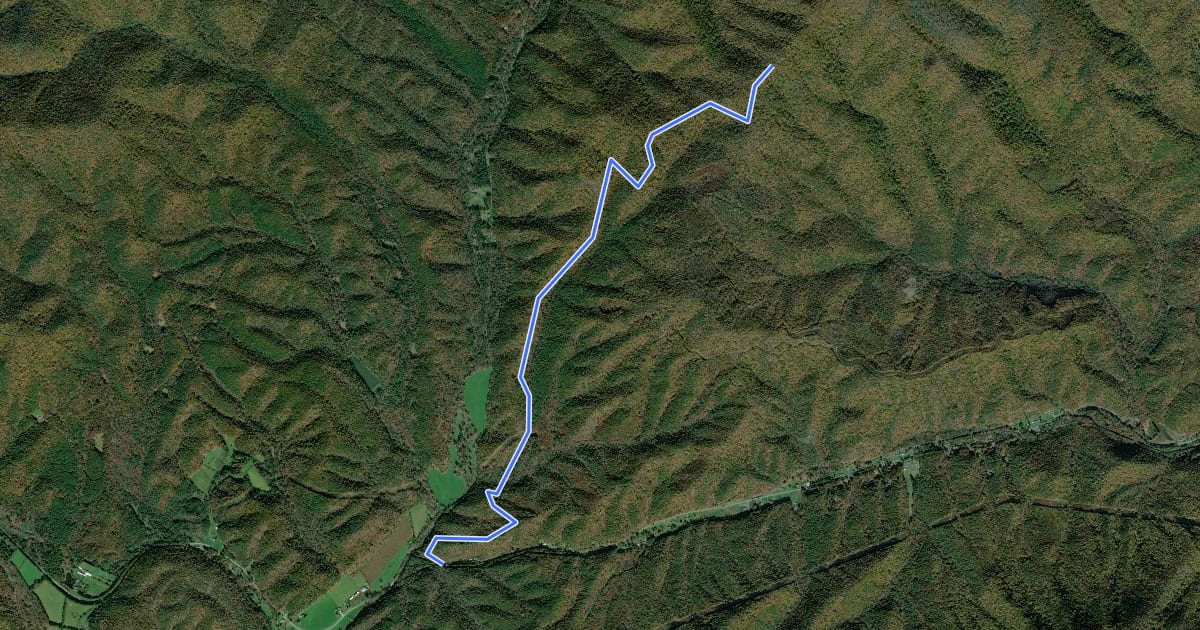 Маршрут Dowells Draft Trail на спутниковом снимке
