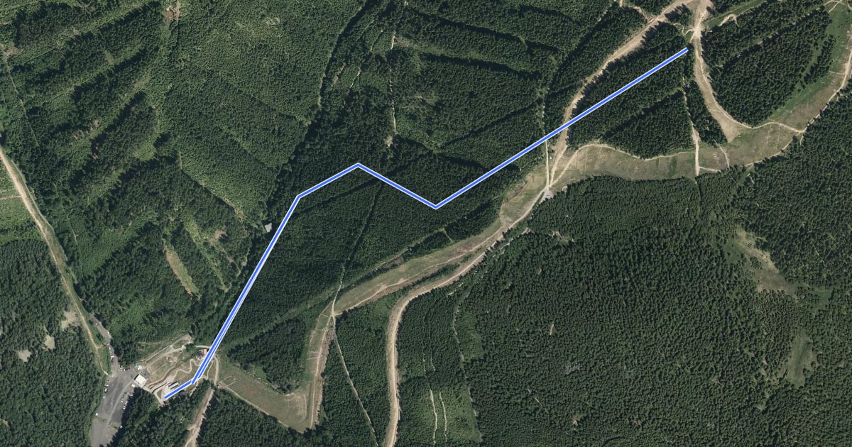 Маршрут Downhill на спутниковом снимке