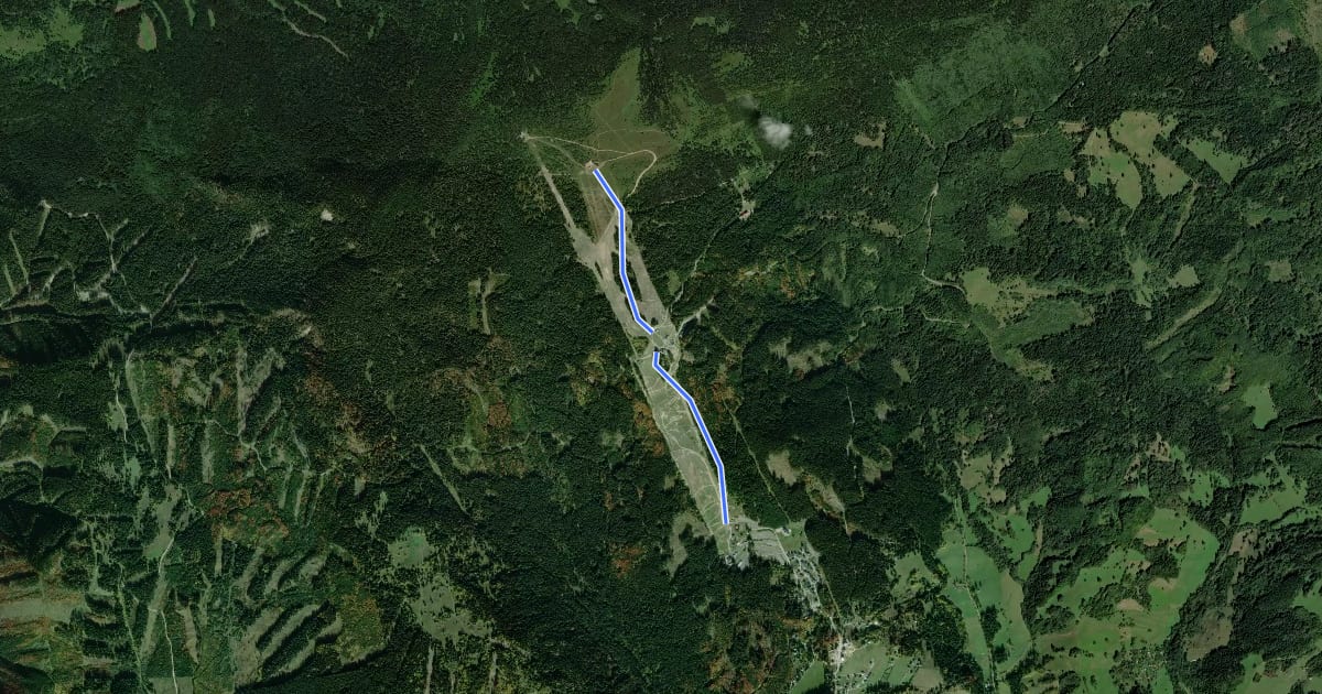Маршрут Downhill на спутниковом снимке