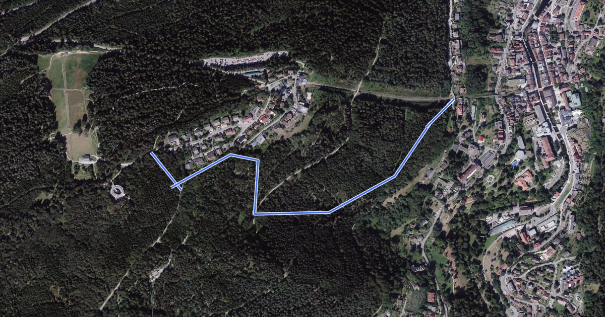 Маршрут Downhill 2 на спутниковом снимке