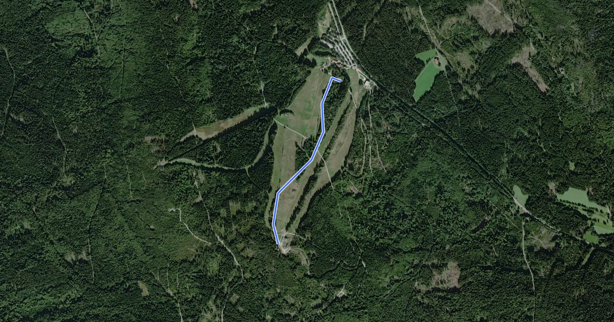 Маршрут Downhill на спутниковом снимке