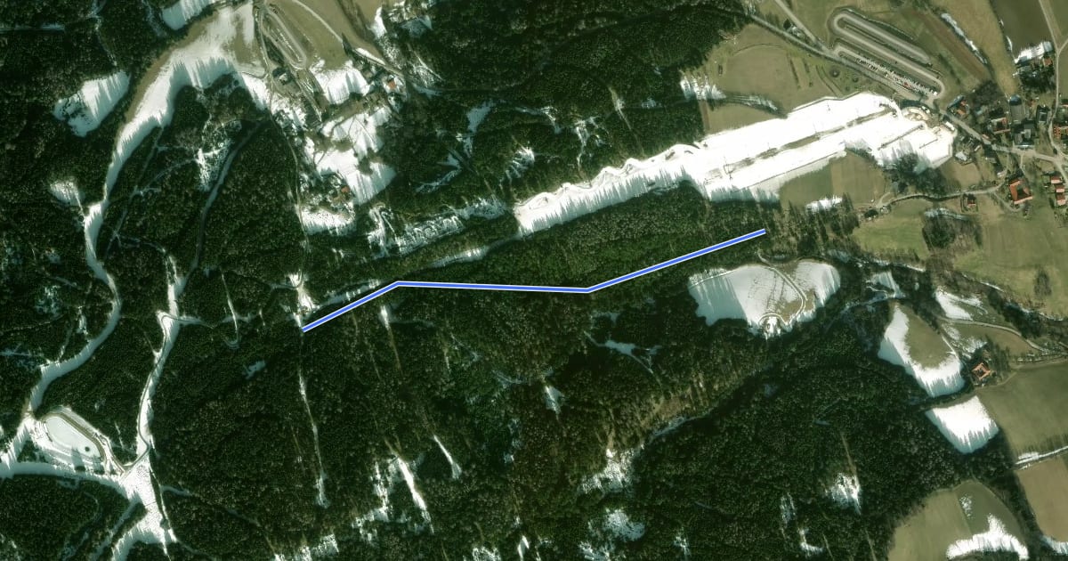 Маршрут Downhill Line на спутниковом снимке