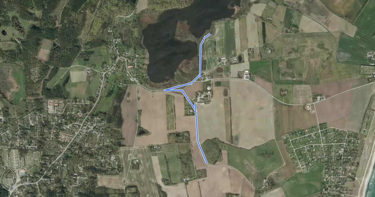 Маршрут Dråby Sporet. Blå rute на спутниковом снимке