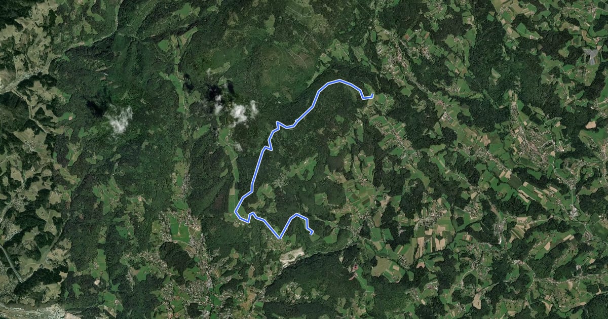 Маршрут Dr. Hans Fuchs Waldweg, Weitwanderweg на спутниковом снимке