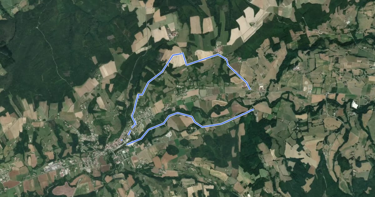Маршрут Drôme VTT n°4 (VERT) на спутниковом снимке