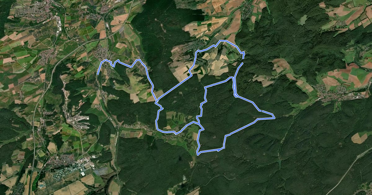 Маршрут Dr.-Straßburg-Kneipp-Wanderweg на спутниковом снимке