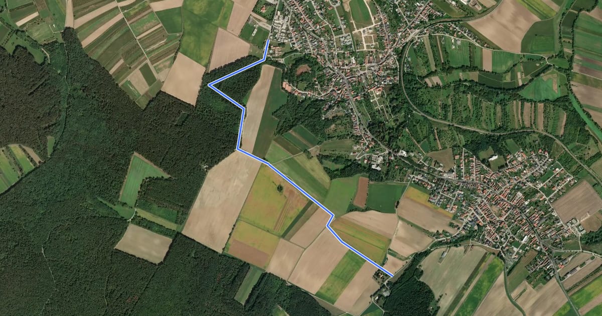 Маршрут Draßburg - Baumgarten (Nordic Walking) на спутниковом снимке