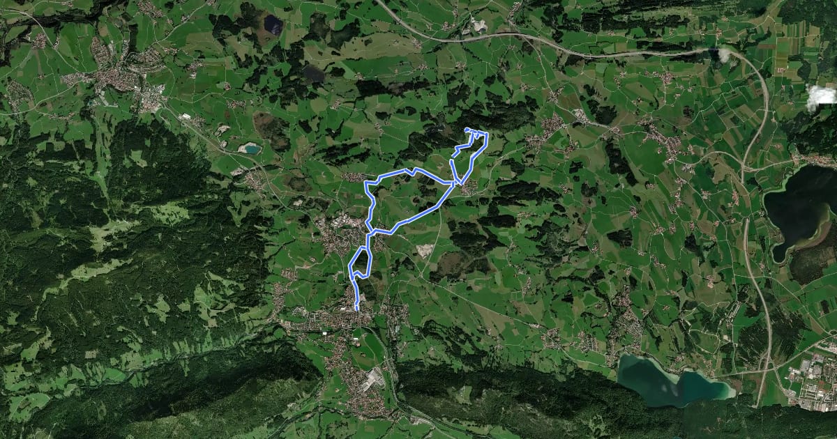 Маршрут Drachenblick-Rundwanderweg на спутниковом снимке