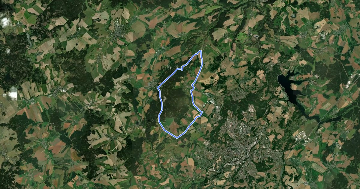 Маршрут Drachenradweg (kleine Runde) на спутниковом снимке