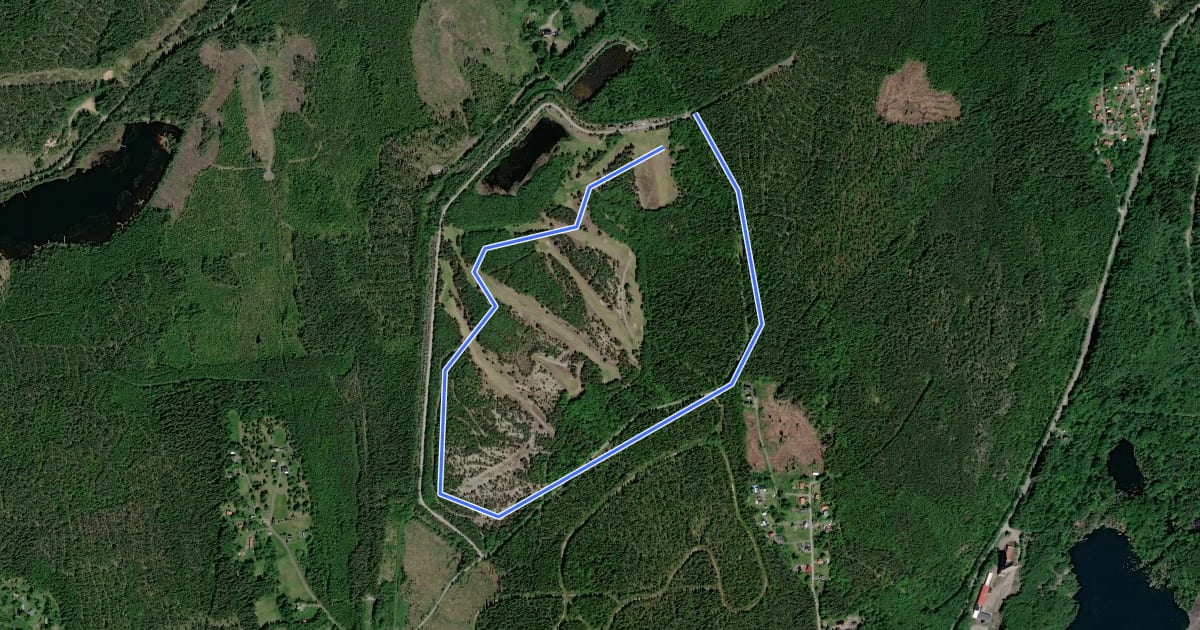 Маршрут Draghundspår 5,5 km на спутниковом снимке
